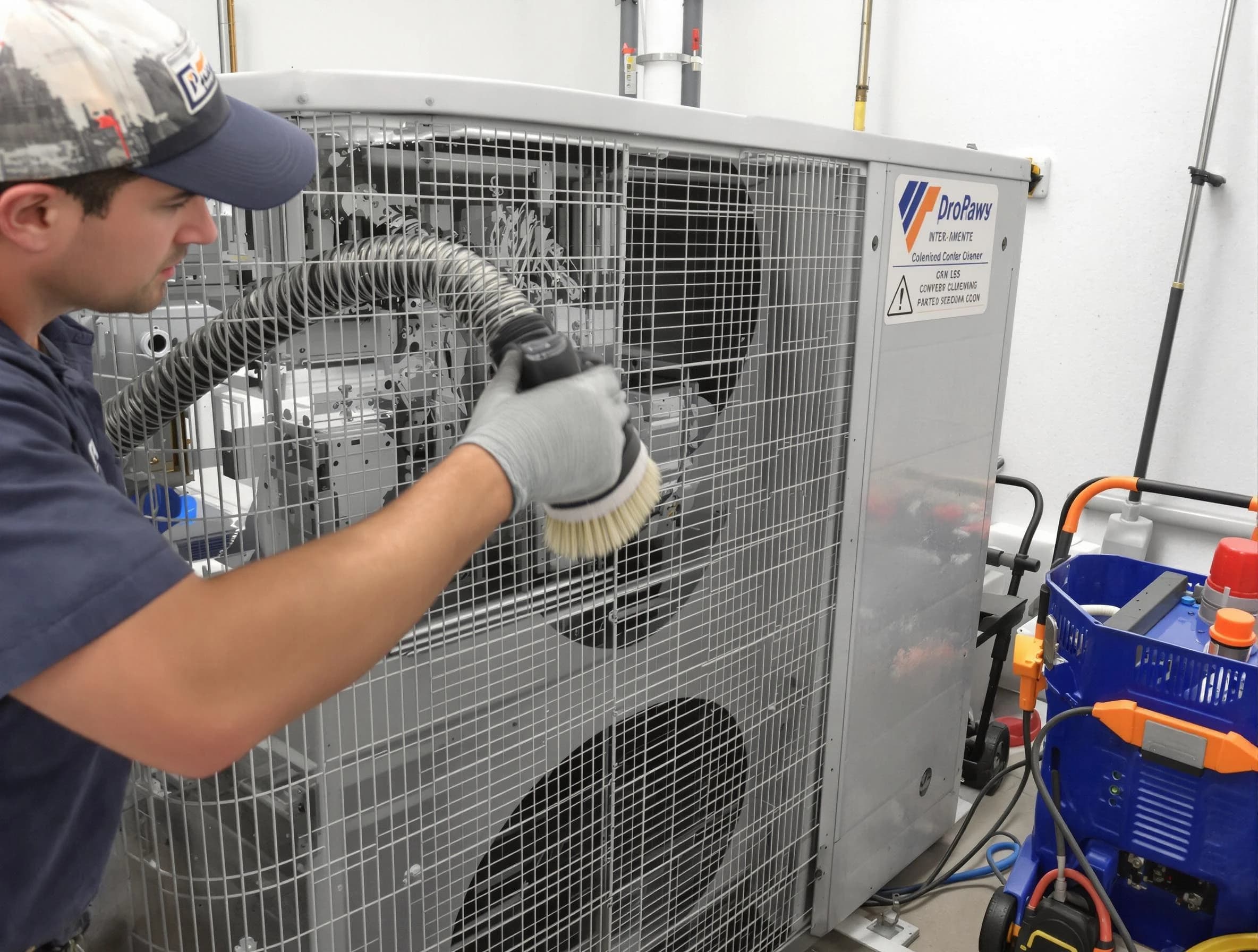Danvers Air Duct Cleaning specialist performing precision AC coil cleaning for improved system performance in Danvers
