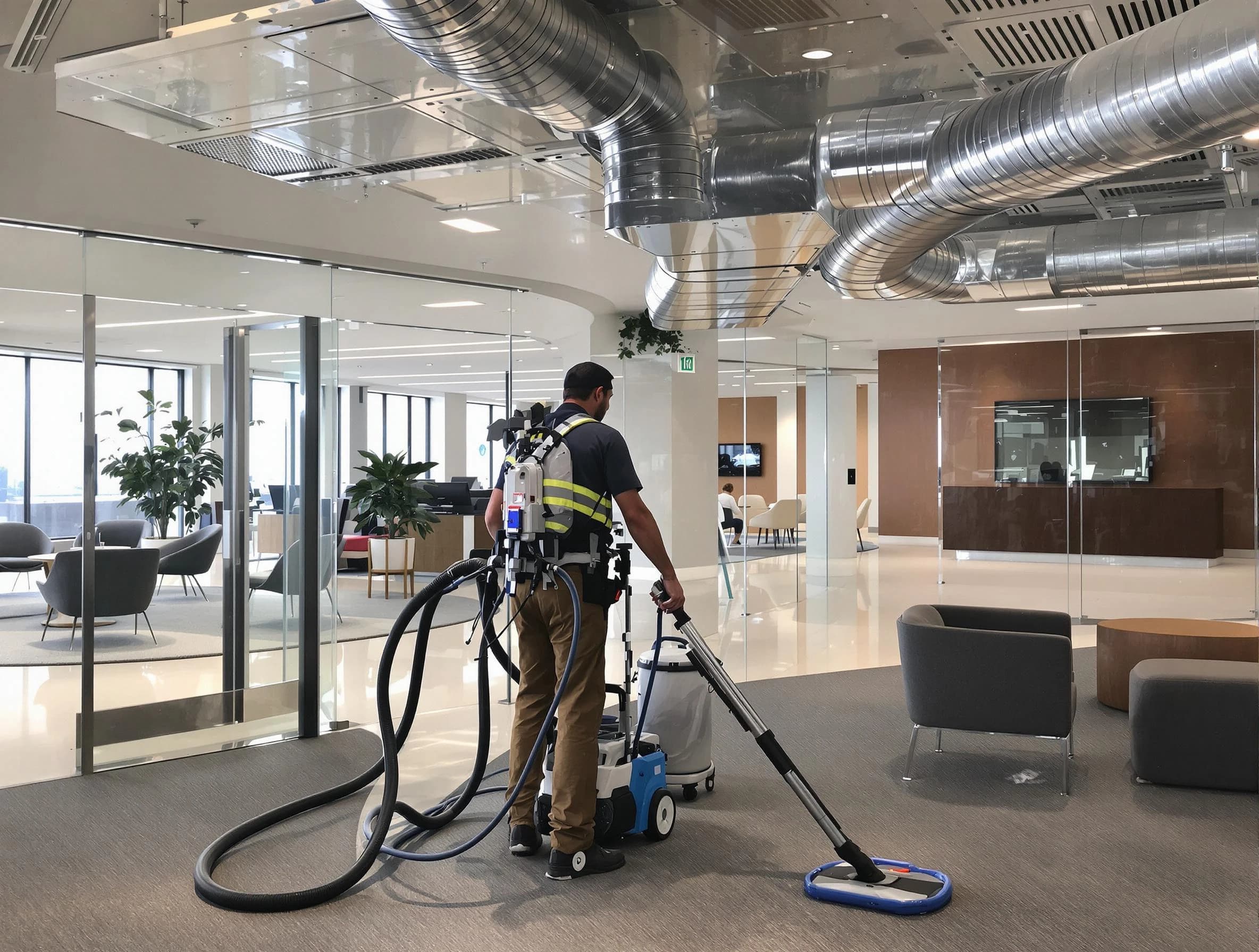 Commercial duct cleaning service by Danvers Air Duct Cleaning in Danvers