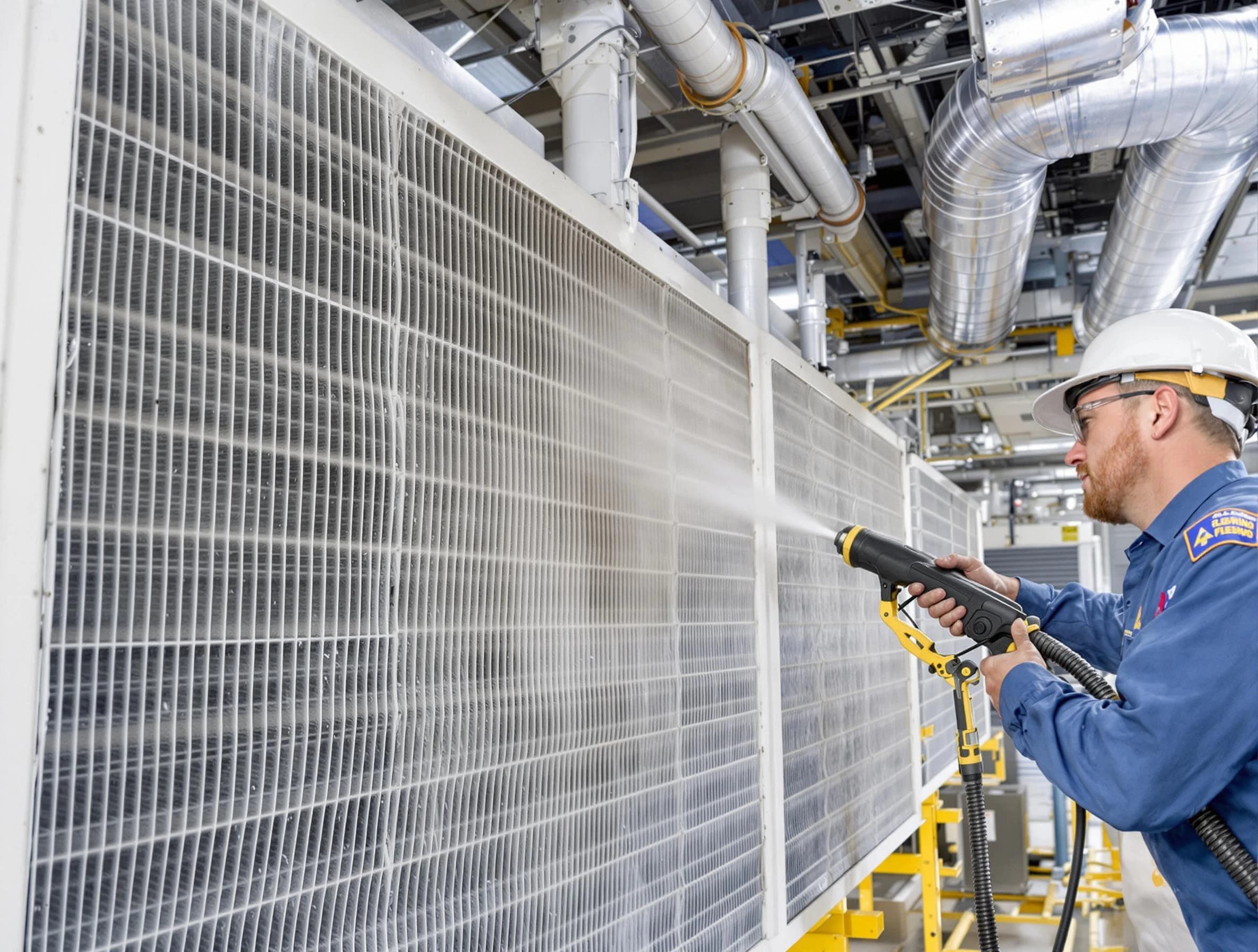 Professional commercial coil cleaning by Danvers Air Duct Cleaning in Danvers