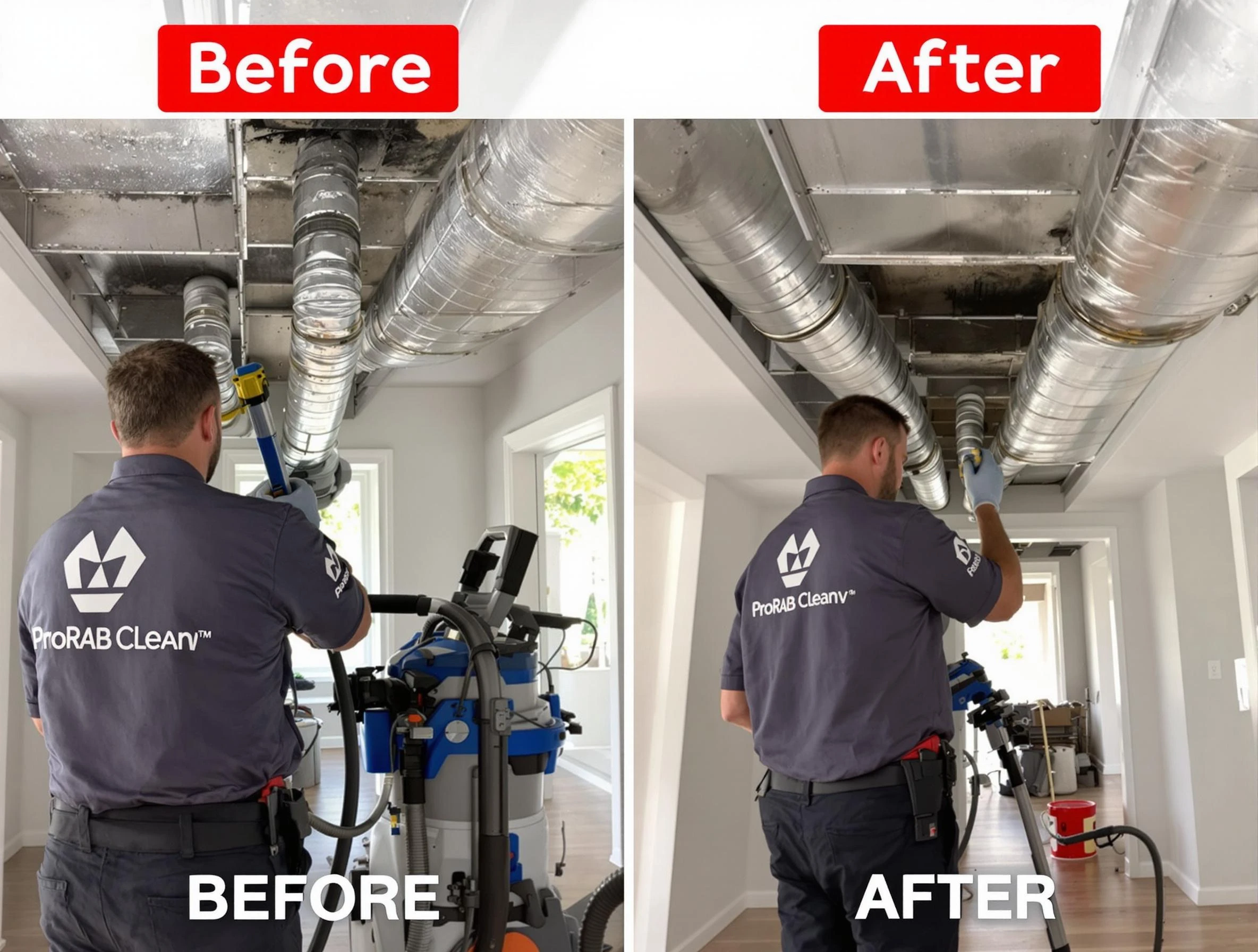 Danvers Air Duct Cleaning expert performing thorough residential duct cleaning in a Danvers home